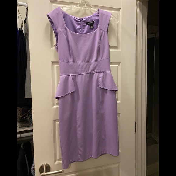 lilac peplum dress